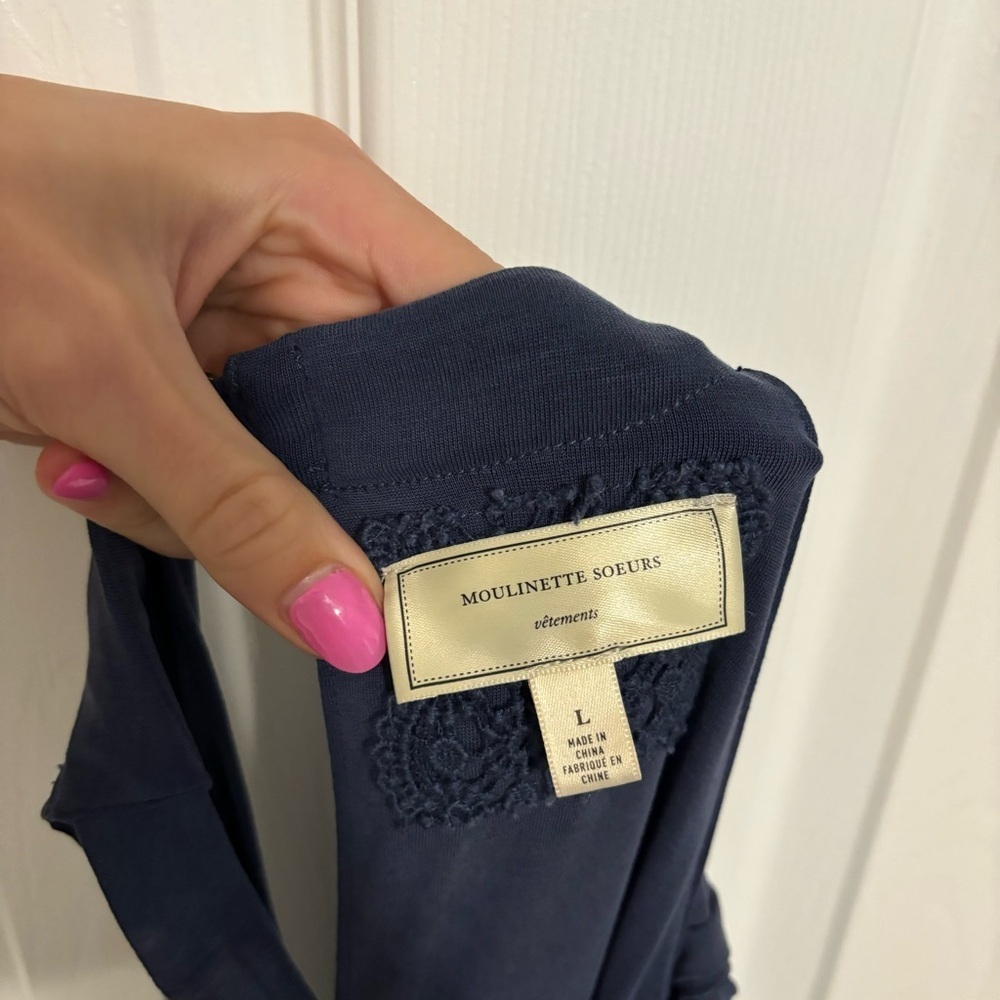 Anthropologie Moulinette Soeurs Eremita Blue Wide Leg Jumpsuit - Picture 9 of 10